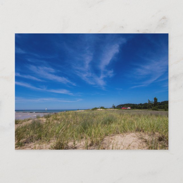 Postal Playa de Elberta, Michigan (Anverso)