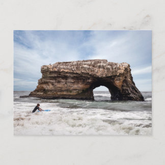 Postal Playa de estado natural de los puentes de Santa