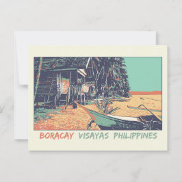 Postal Playa de Filipinas, Boracay en las islas Visayas