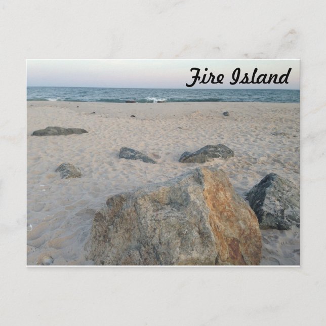 Postal Playa de Fire Island (Anverso)