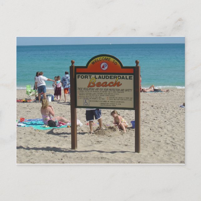 Postal Playa de Ft Lauderdale (Anverso)