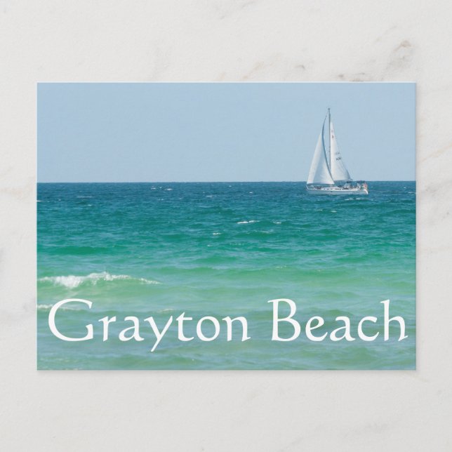Postal Playa de Grayton (Anverso)