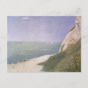 Postal Playa de Honfleur por Georges Seurat, arte vintage