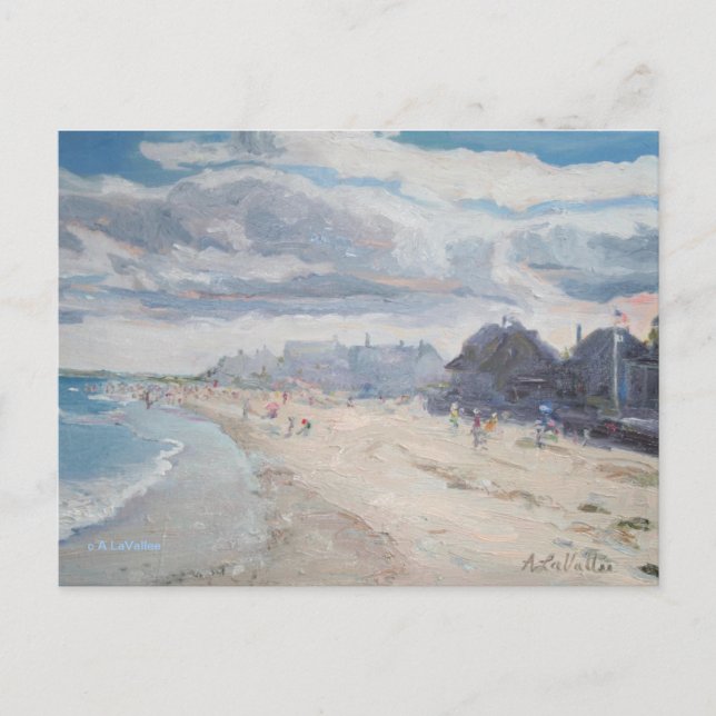 Postal Playa de Isla de Drake, Wells, Maine (Anverso)