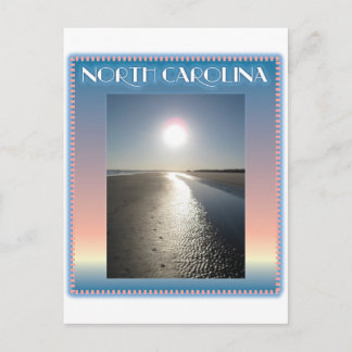 Postal Playa de Isla Esmeralda, NC al atardecer