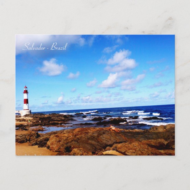 Postal Playa de Itapua, Salvador, Brasil (Anverso)