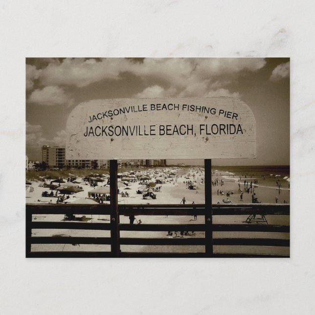 Postal Playa de Jacksonville, Florida (Anverso)