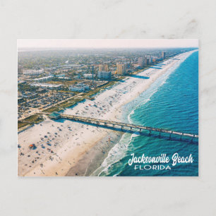Postal Playa de Jacksonville, Florida, foto aérea