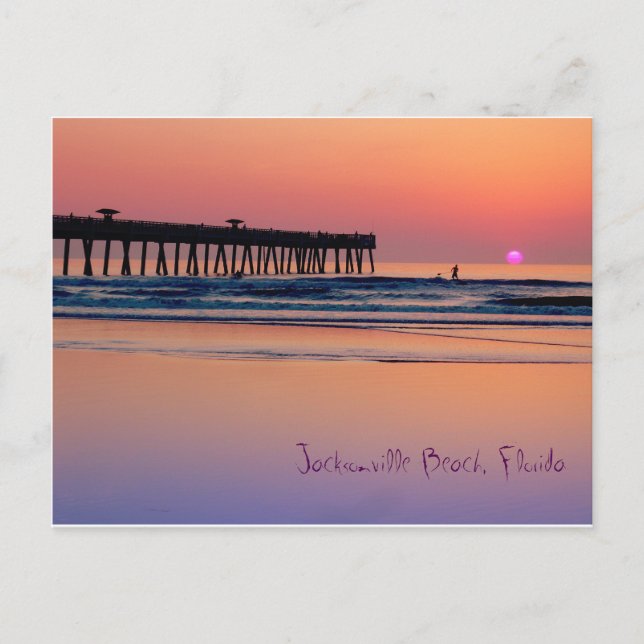 Postal Playa de Jacksonville, Sunrise (Anverso)