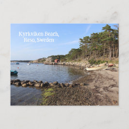 Postal Playa de Kyrkviken, Reso, Suecia
