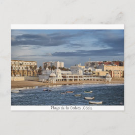 Postal Playa de la Caleta ,Cádiz
