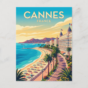 Postal Playa de la Croisette Francia