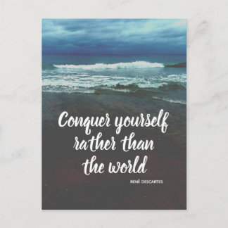 Postal Playa de la filosofía de Descartes