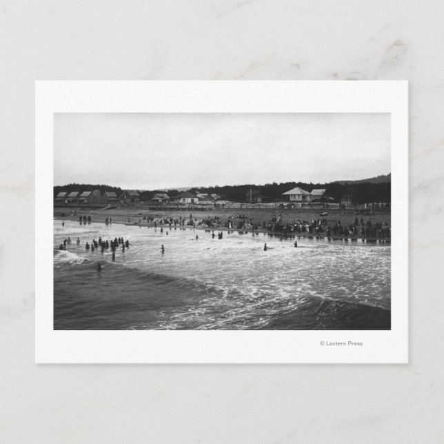 Postal Playa de la Hora del Baño de Oregón (Anverso)