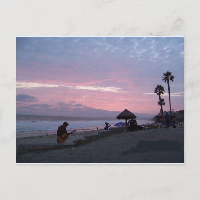 Postal playa de laguna (Anverso)