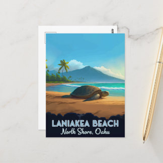 Postal Playa de Laniakea Haleiwa Oahu Hawaii