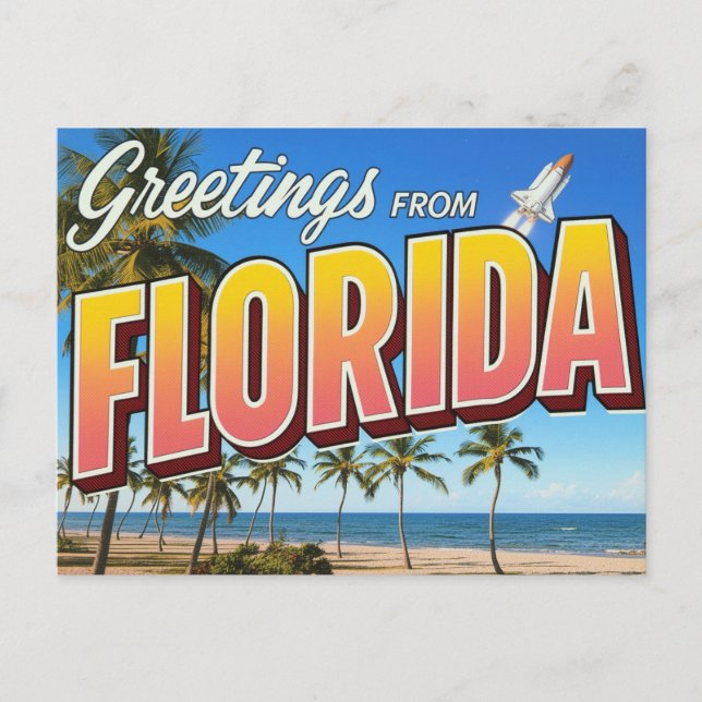 Postal Playa de lanzamiento de transbordador de Florida (Anverso)