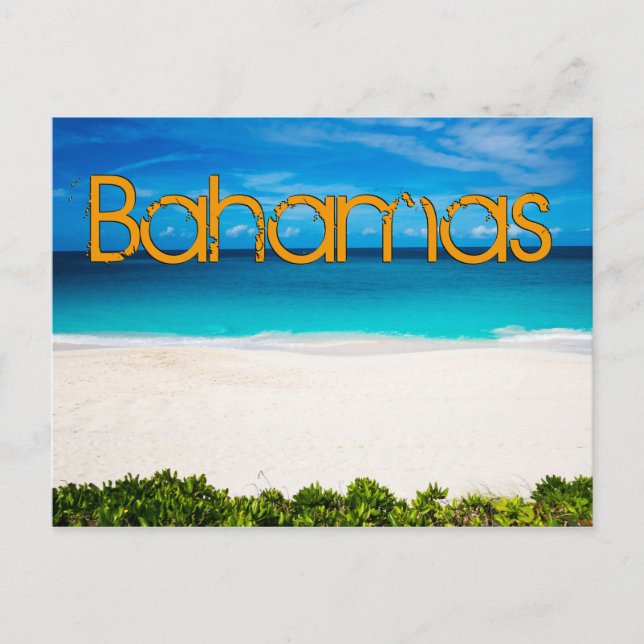 Postal Playa de las Bahamas (Anverso)