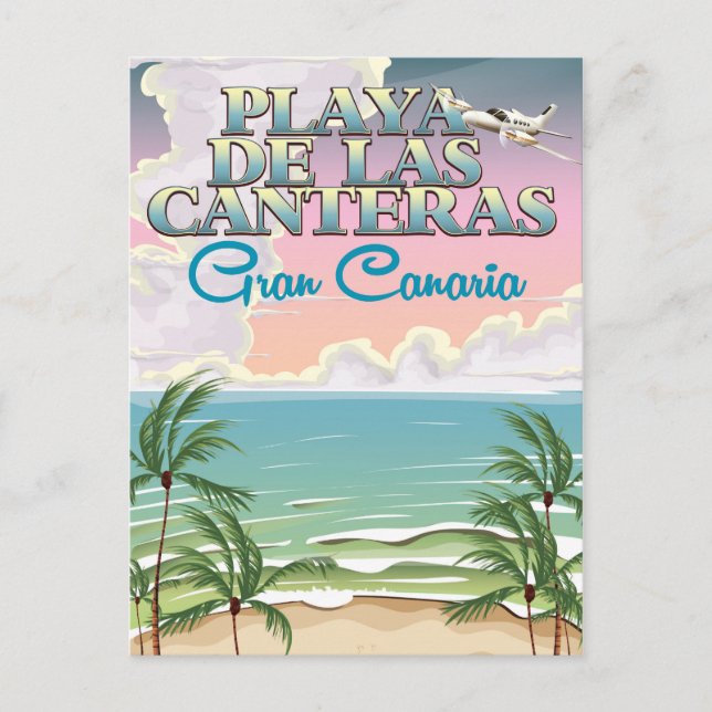 Postal Playa de Las Canteras Gran Canteras (Anverso)