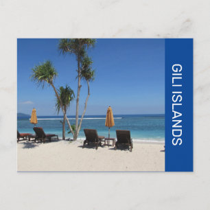 Postal Playa de las Islas Gili Indonesia
