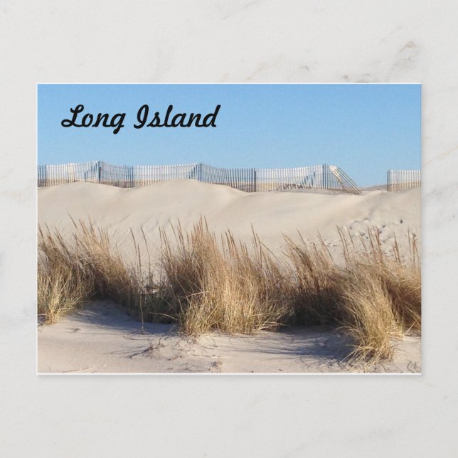 Postal Playa de Long Island (Anverso)