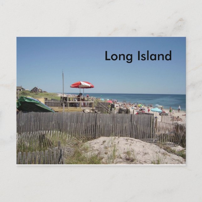 Postal Playa de Long Island (Anverso)