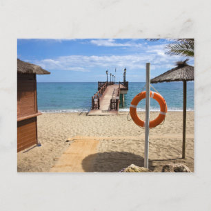 Postal Playa de Marbella en España