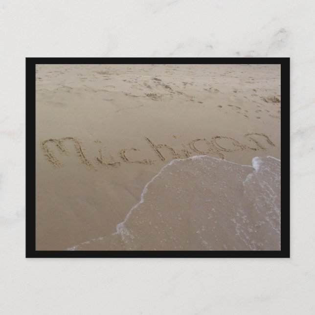 Postal Playa de Michigan (Anverso)