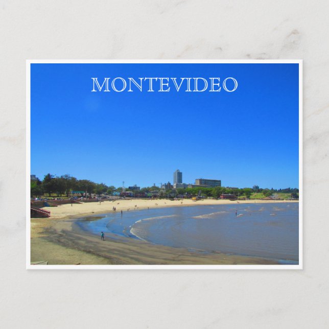 Postal playa de montevideo (Anverso)