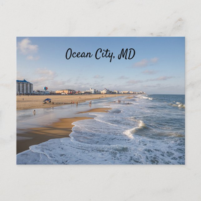 Postal Playa de Ocean City, Maryland (Anverso)