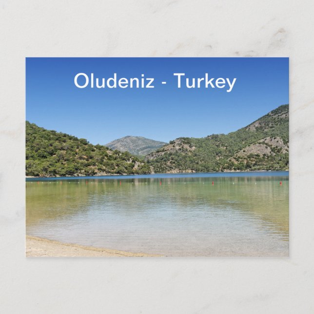 Postal Playa de Oludeniz en Turquía (Anverso)