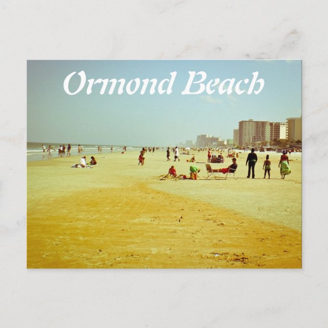 Postal playa de ormond (Anverso)