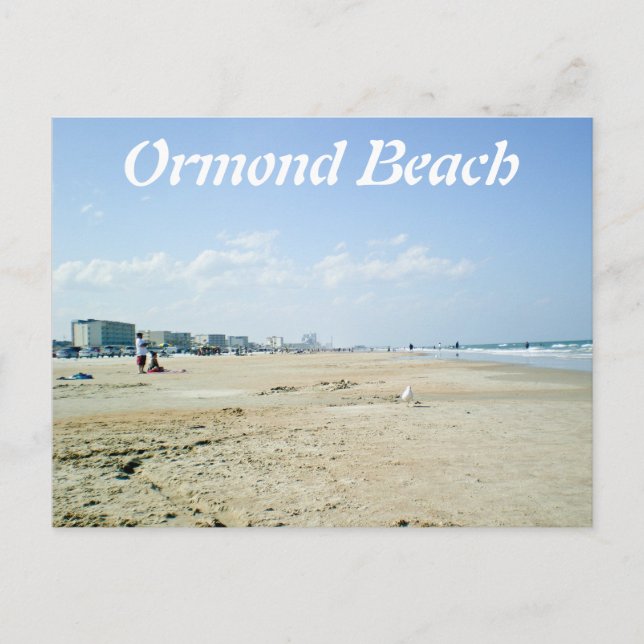 Postal playa de ormond (Anverso)