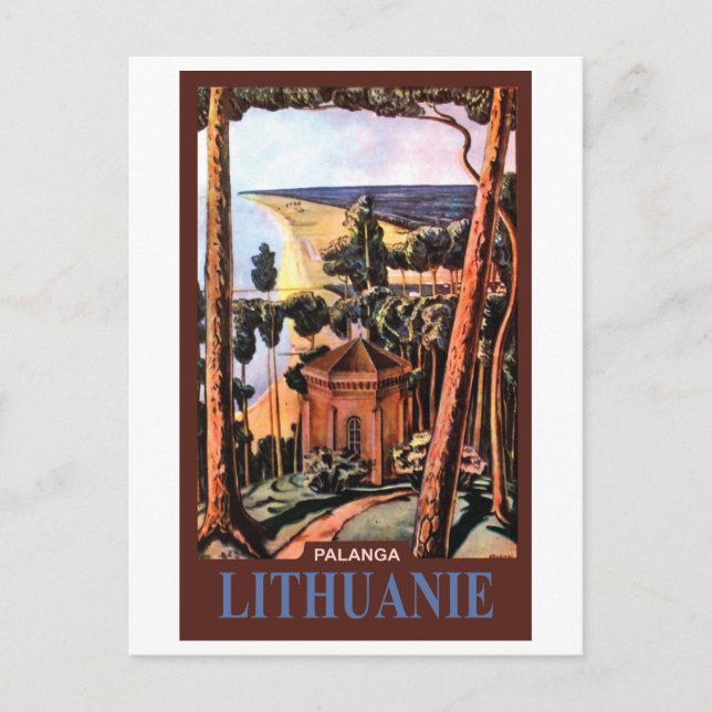 Postal Playa de Palanga, Lituania (Anverso)
