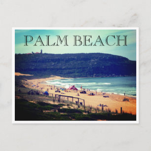 Postal playa de palm beach en verano