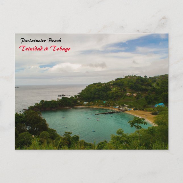 Postal Playa de Parlatuvier (Anverso)