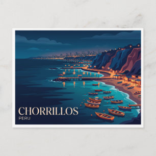 Postal Playa de Pescadores de Chorrillos Lima Perú