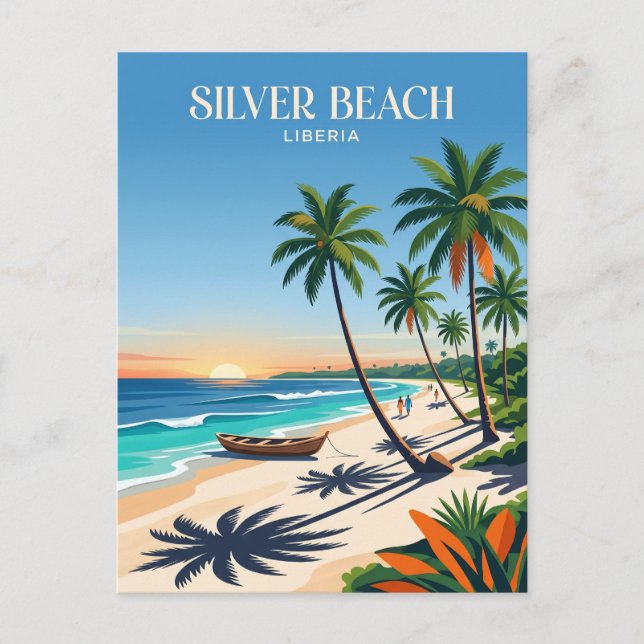 Postal Playa de Plata Liberia (Anverso)