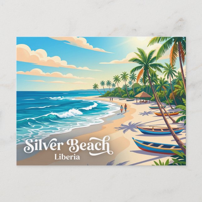 Postal Playa de Plata Liberia (Anverso)