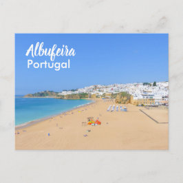 Postal Playa de Portugal Albufeira en el Algarve