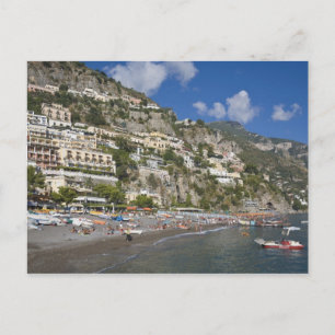 Postal Playa de Positano, Campania, Italia