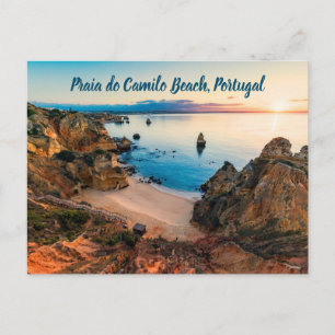 Postal Playa de Praia do Camilo de Portugal estilizada