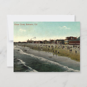 Postal Playa de Redondo CA, Playa de baños de los años 19