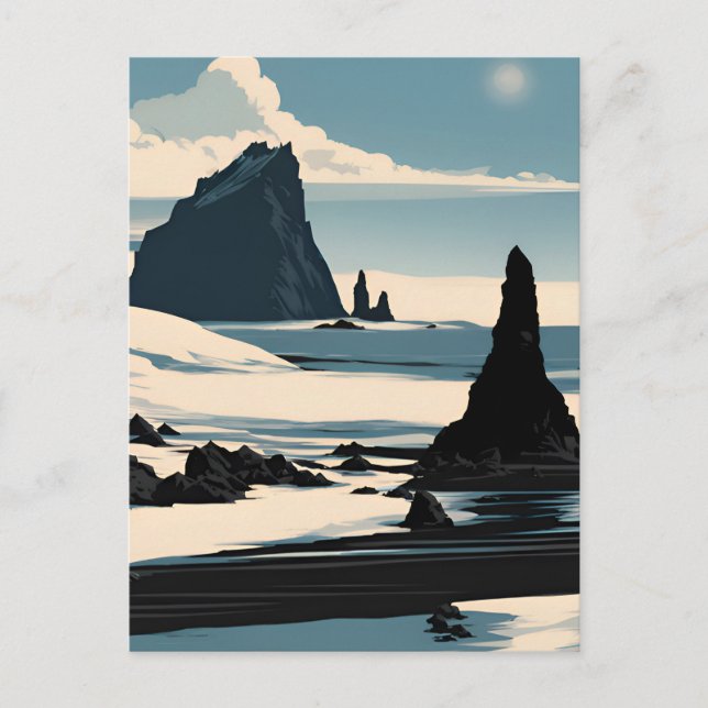 Postal Playa de Reynisfjara (Anverso)