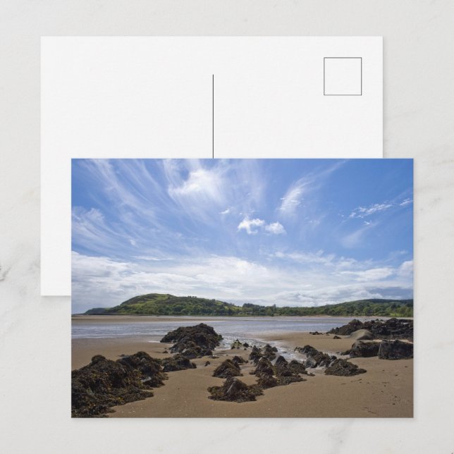 Postal Playa de Sandyhills, Escocia (Anverso / Reverso)