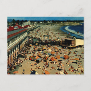 Postal Playa de Santa Cruz, California Vintage