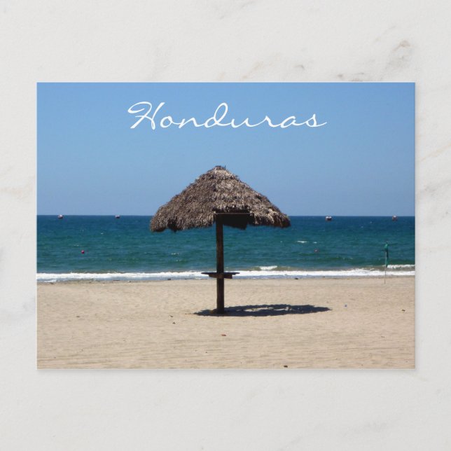 Postal playa de Tela (Anverso)