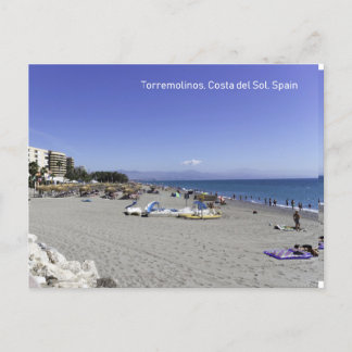 Postal Playa de Torremolinos, Costa del Sol, España