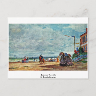 Postal Playa De Trouville Por Boudin Eugène