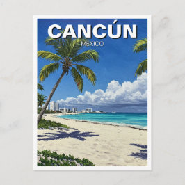 Postal Playa de viajes de Cancún México